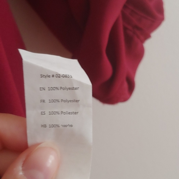 Wine Red Blouse - Picture 5 of 6